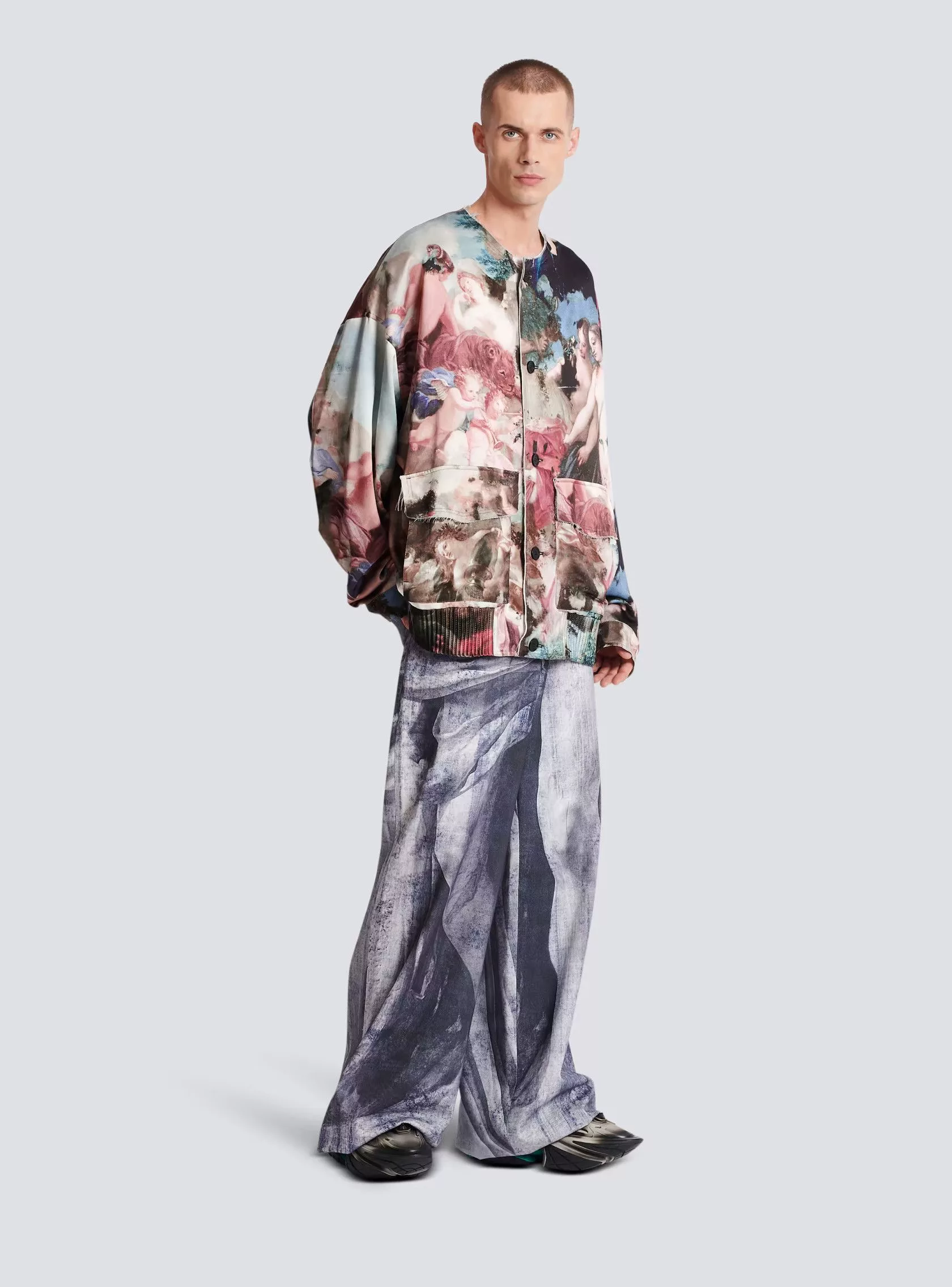Balmain Light Jackets Balmain o1w1db10624 Jacket in Printed Multi