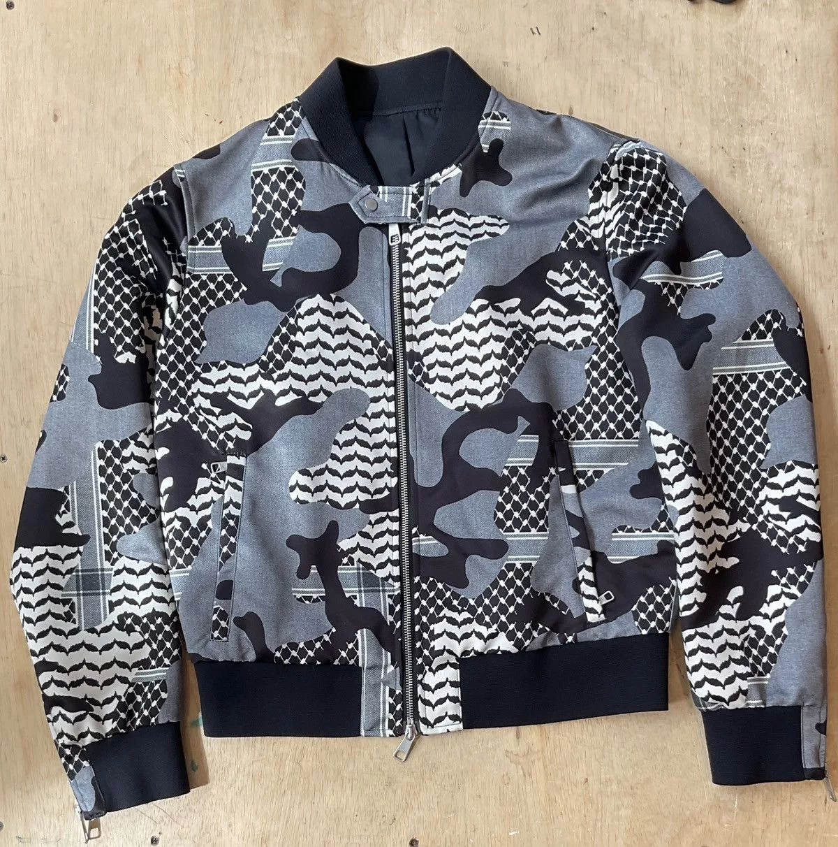 Neil Barrett Bombers Neil Barrett Multi Camo Bomber Size S Black