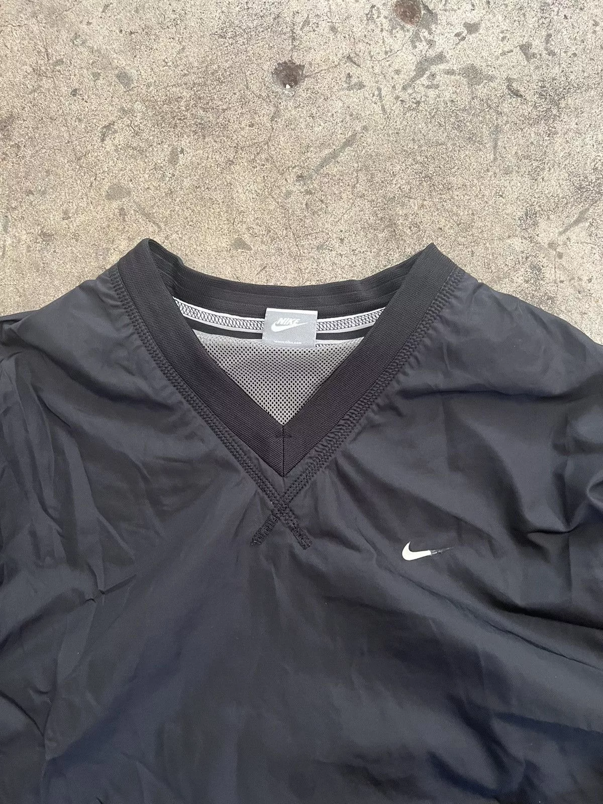 Nike Light Jackets Nike × Vintage Vintage Y2K Nike windbreaker nylon pullover mini swoosh XL Black