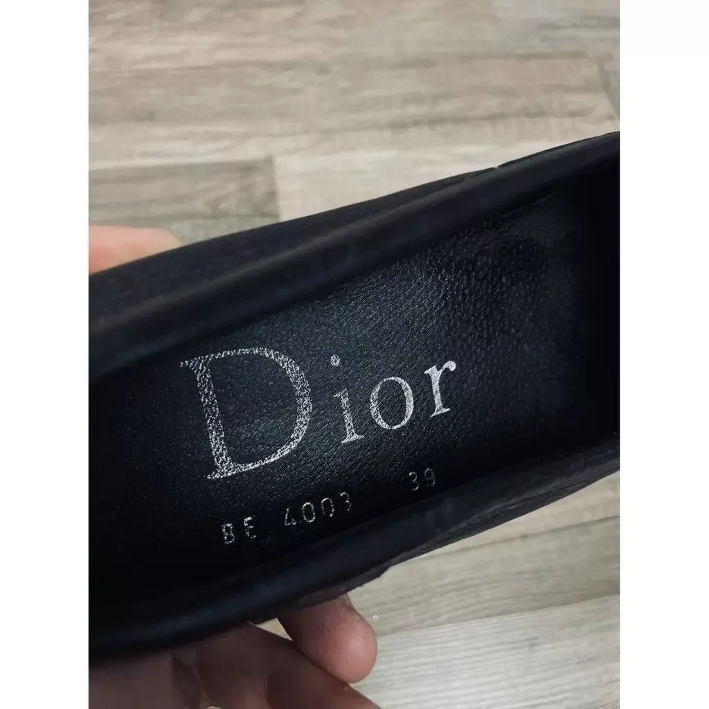 Dior Flats with logo Size: 39 Black