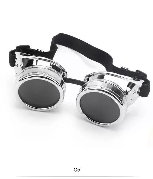 Electric Visual Glasses Electric Visual × Japanese Brand Steampunk Goggles Welding Gothic Glasses Silver Streetwear