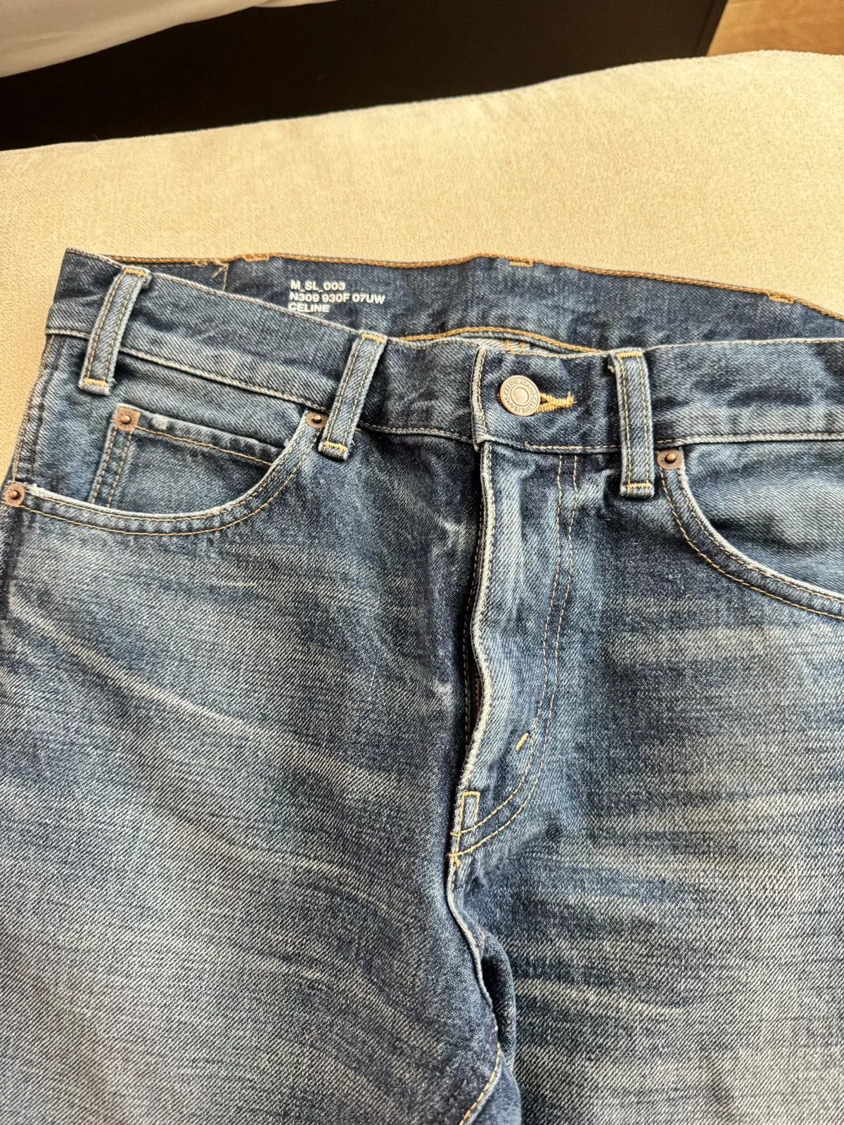 Celine Denim Celine Union wash jeans Blue