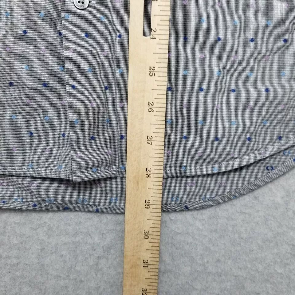 Perry Ellis Shirts Button Ups Perry Ellis Shirt Men Small Polka Dot Button Up Casual Gray