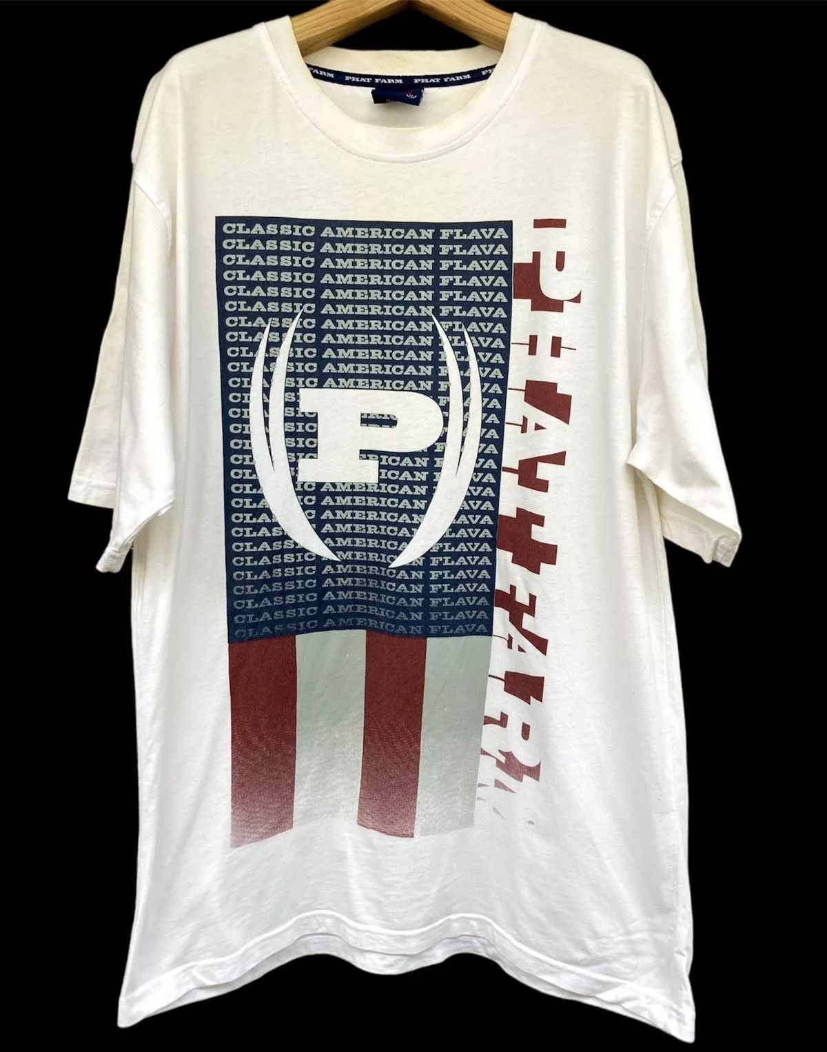 Phat Farm Short Sleeve T Shirts Phat Farm × Rap Tees Phat Farm Over Print Tee White