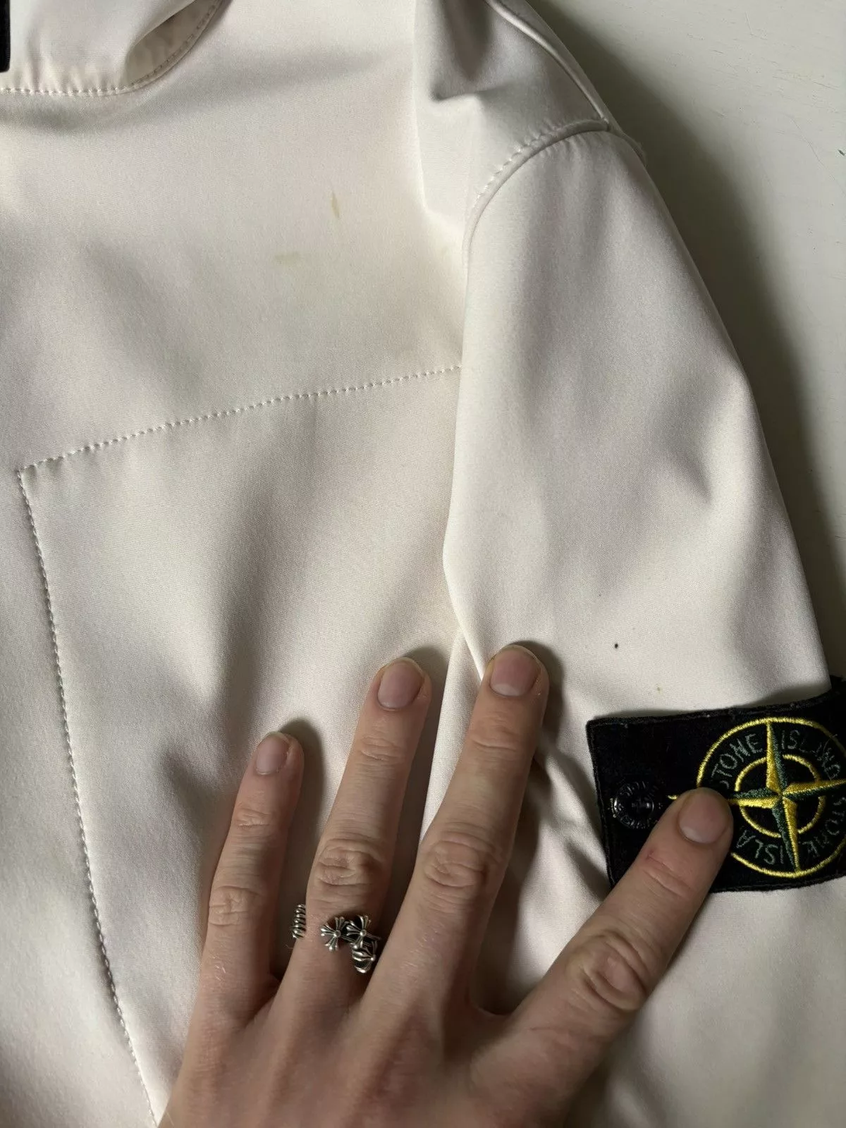 Stone Island Light Jackets Stone Island Shell White