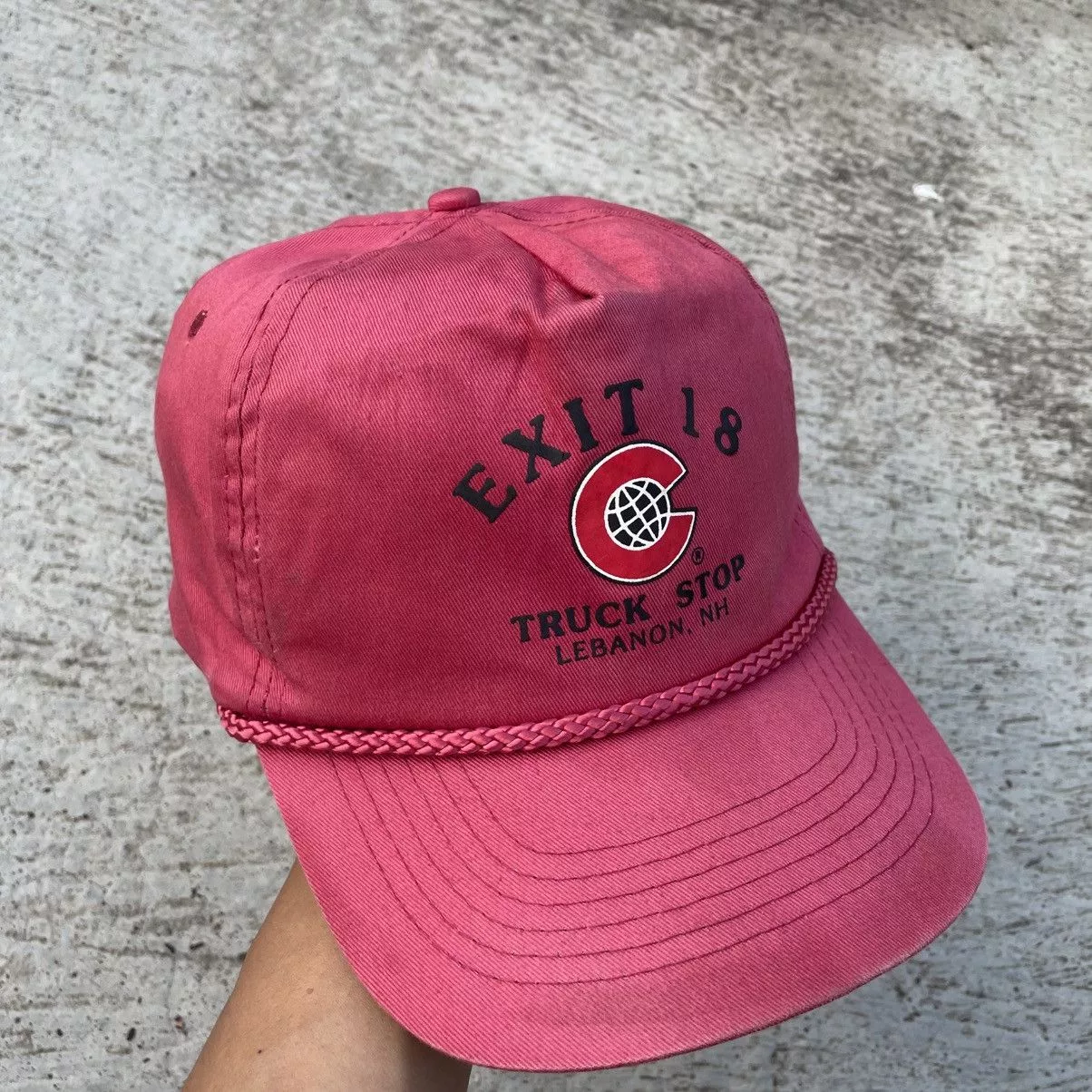Vintage Hats Vintage. Lebanon, Exit 18. Truck stop rope hat Red