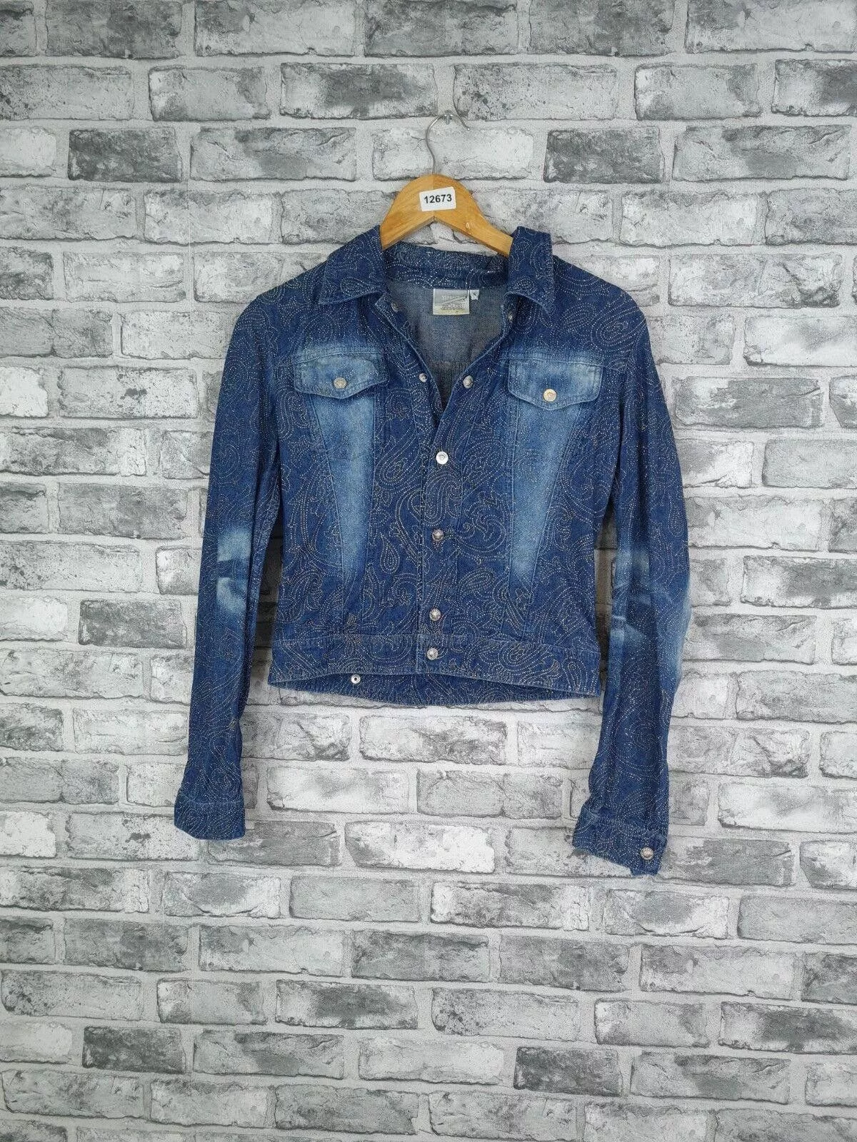 Versace Jeans Couture Jackets Versace Jeans Couture Versace Jeans Jacket Size Small Denim Sparkle Vtg Blue