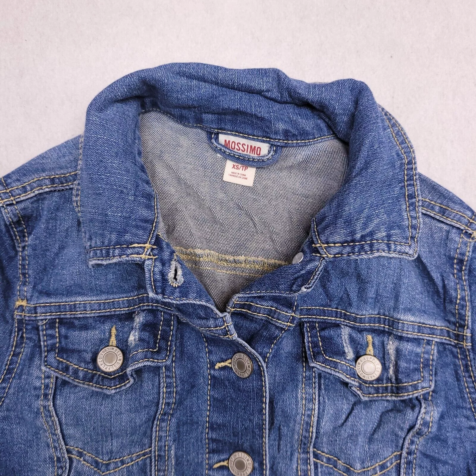 Mossimo Jackets Mossimo Casual Button Denim Jean Jacket Womens Size XS Blue