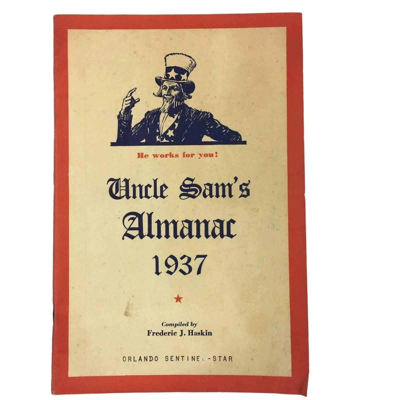 Other Periodicals Other Vintage Almanac Uncle Sams 1937 Compiled by Frederic J Haski Brown