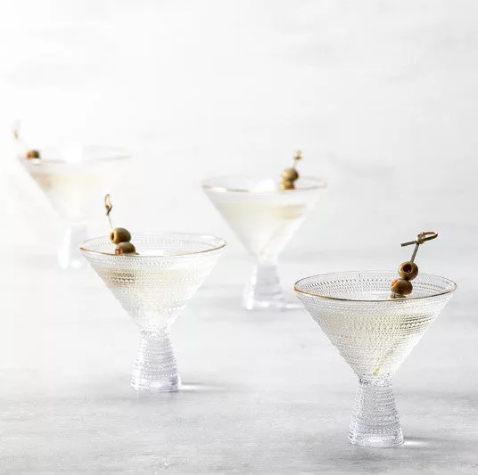 Jupiter Clear w/Gold Rim Martini 11.5oz