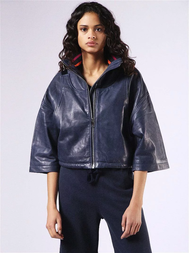 Diesel Leather Jackets Diesel Leather Jacket Blue