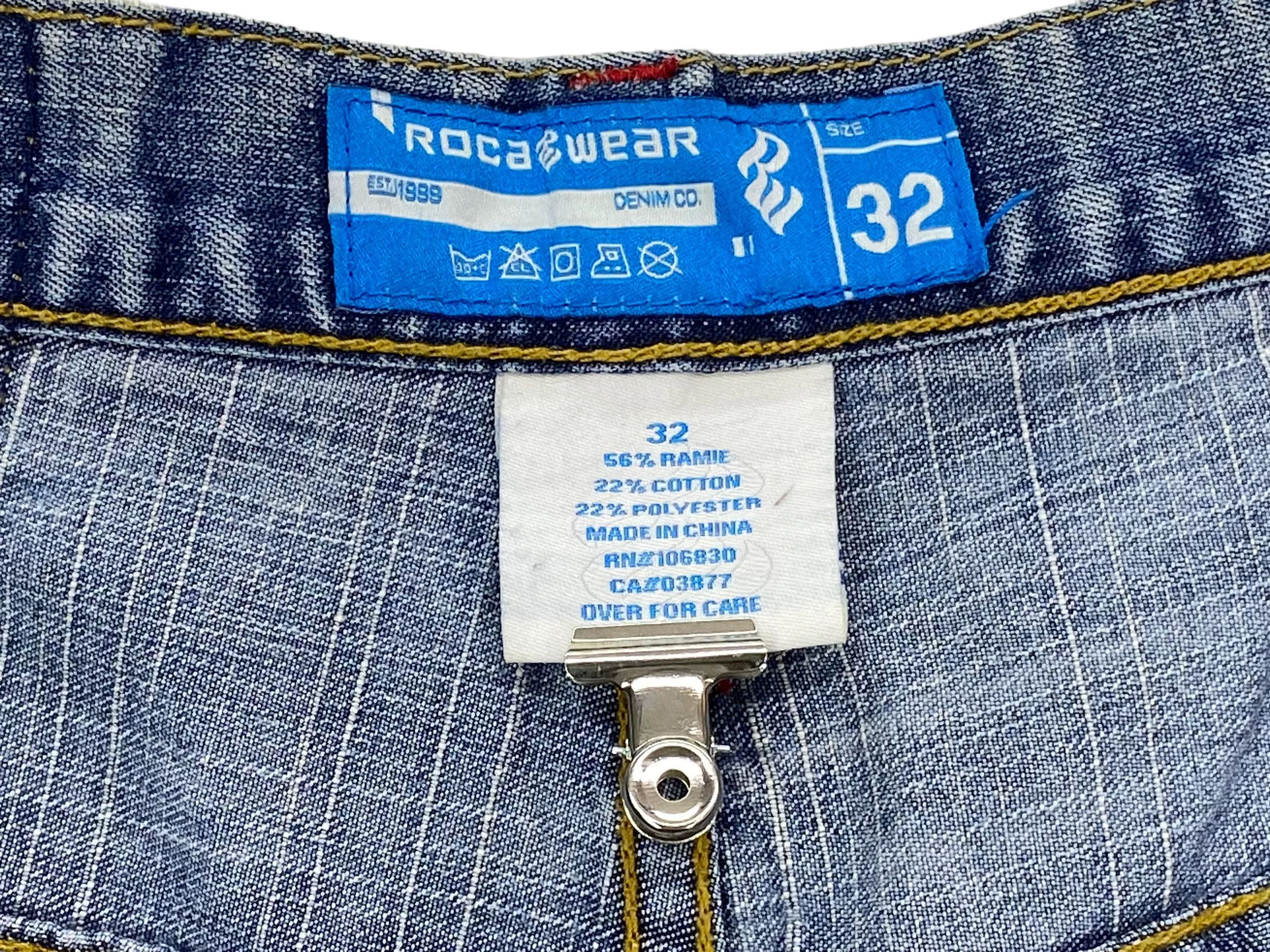 Rocawear Denim Rocawear Baggy Jeans Embroided Logo Hip Hop Jay-Z Jeans Blue