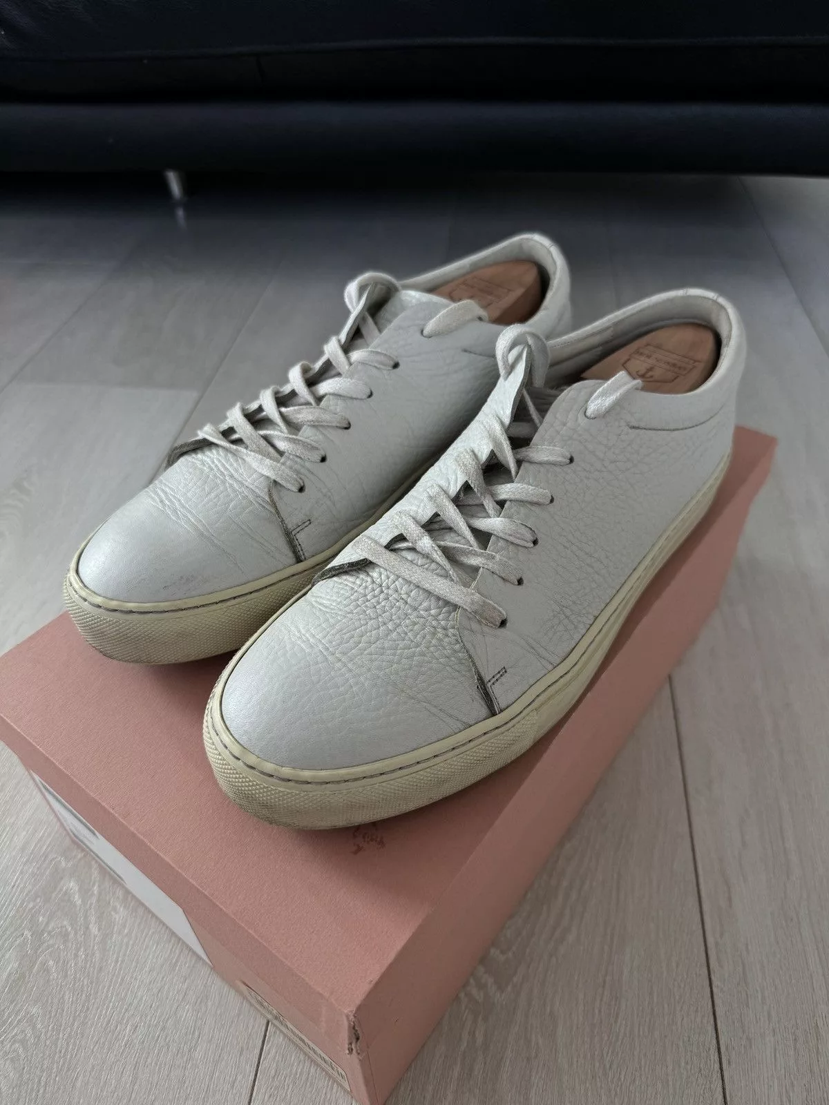 Acne Studios Casual Leather Shoes Acne Studios Adrian Grain White
