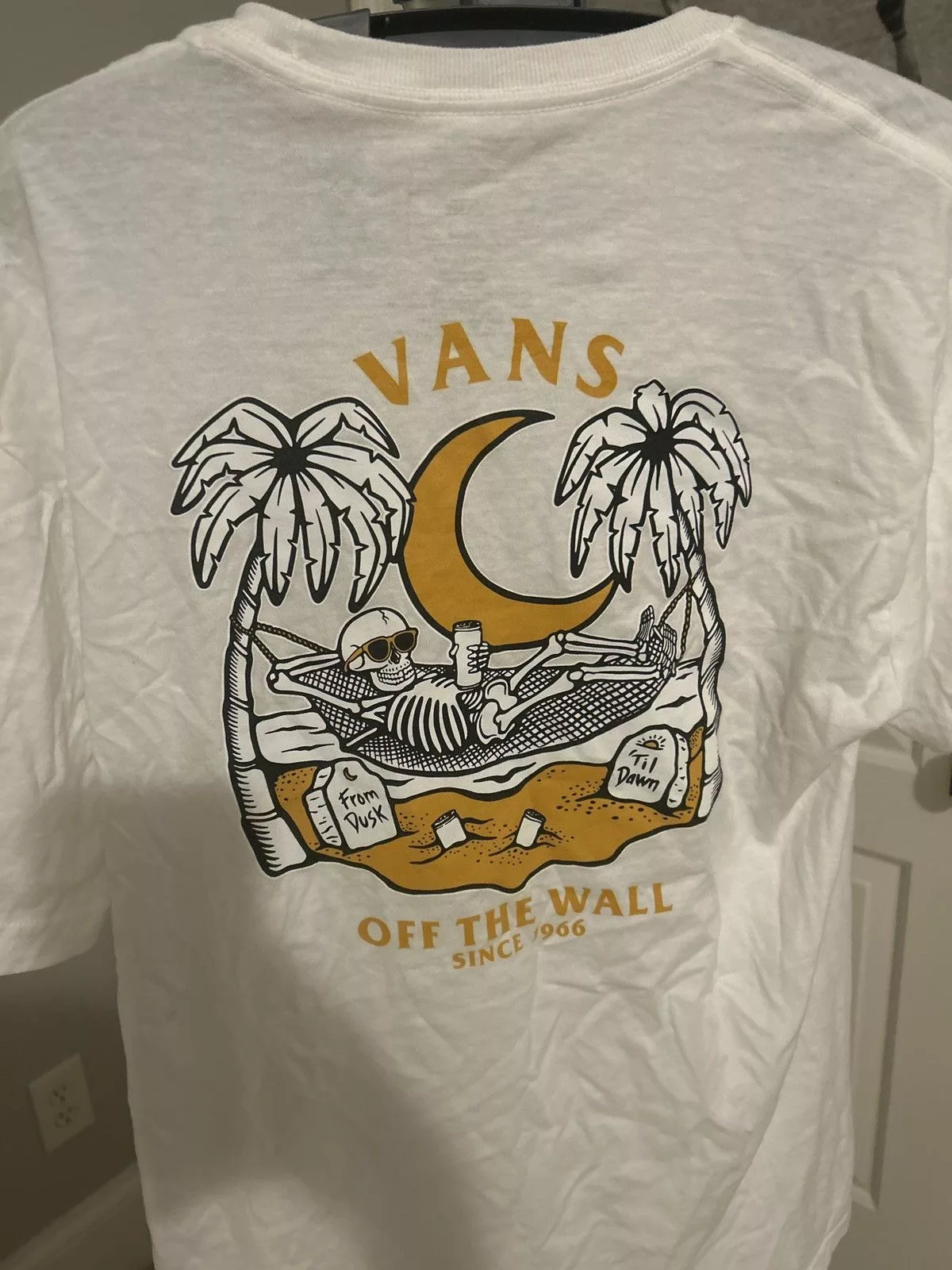 Vans Short Sleeve T Shirts Vans White 1996 From Dusk Til Dawn Tee Streetwear