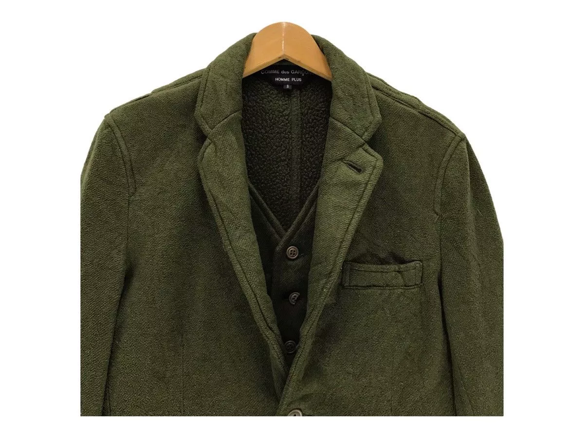 Comme des Garcons Light Jackets Comme des Garcons × Comme des Garcons Homme × Comme des Garcons Homme Plus Vintage Comme Des Garçons Homme Plus Wool Jacket CDG Green
