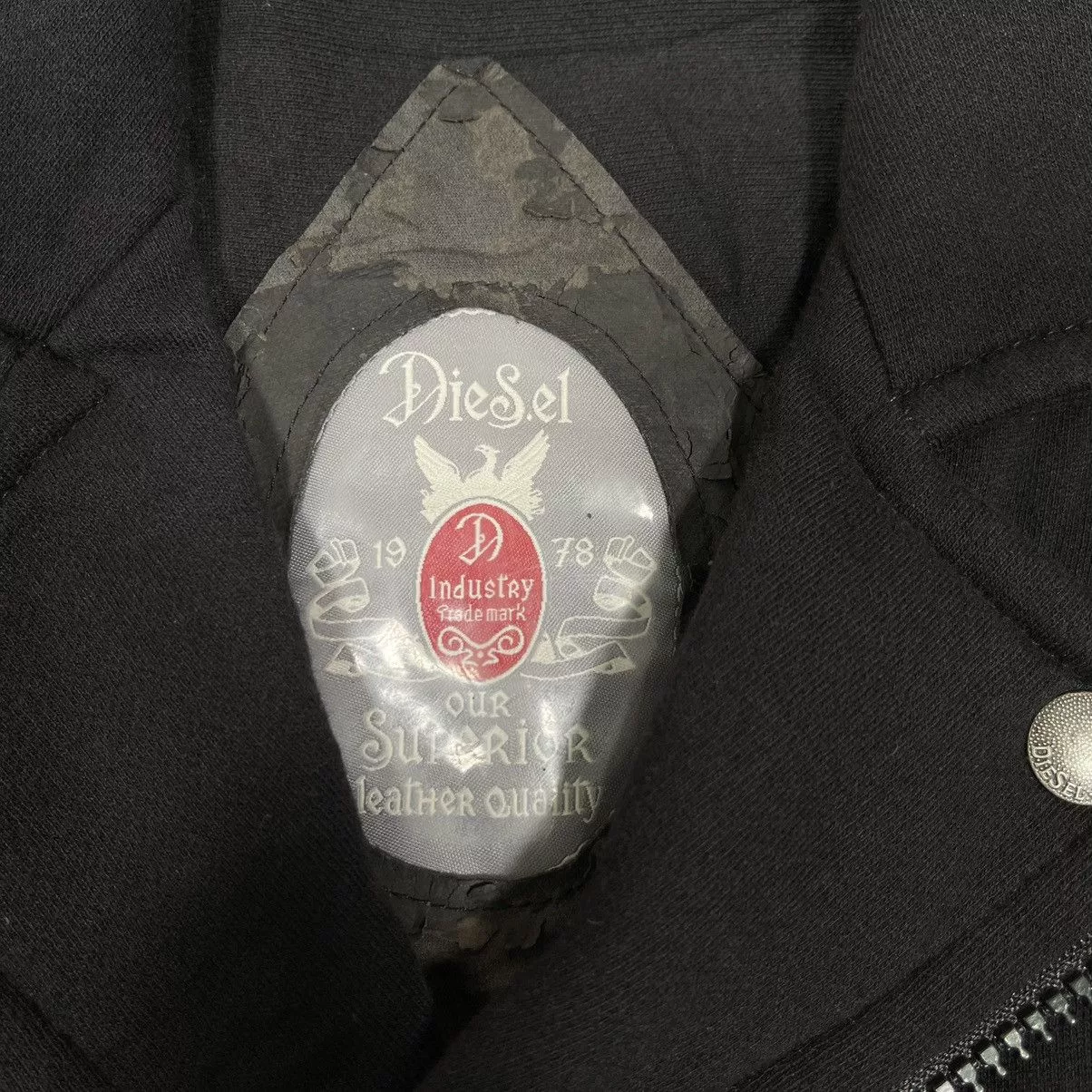 Diesel Light Jackets Diesel Biker Punk Hybrid Nylon Jacket Black
