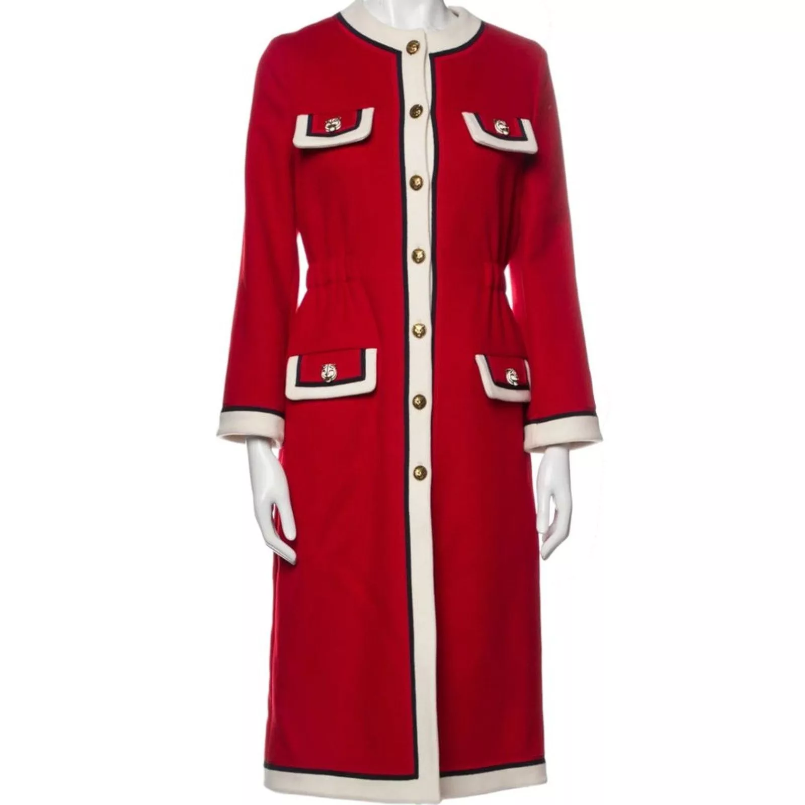 Gucci Jackets GUCCI Colorblock Pattern Cape w/ Tags, XS/US2/IT38 Red