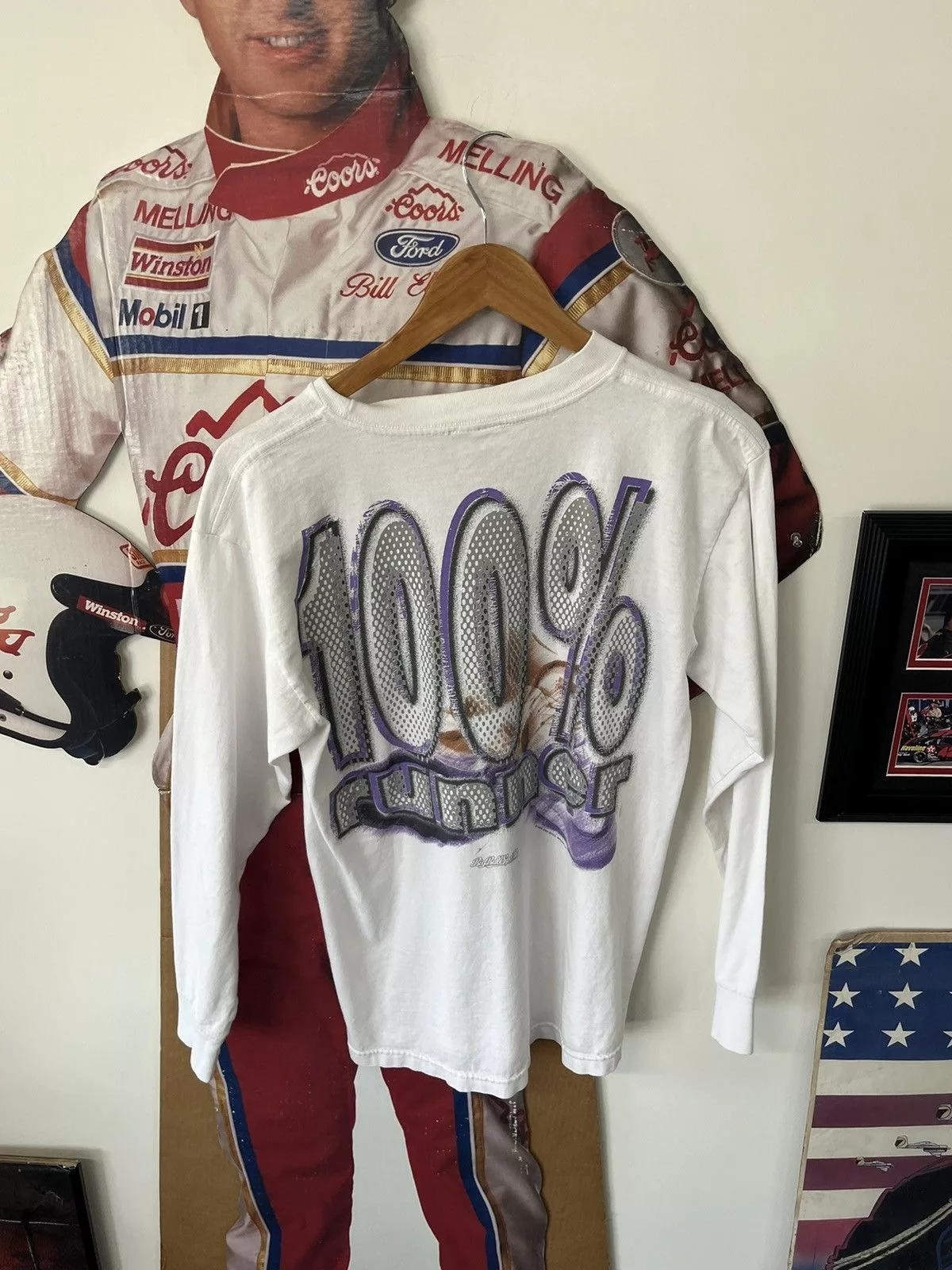 Vintage Long Sleeve T Shirts 100 Runner X Vintage White