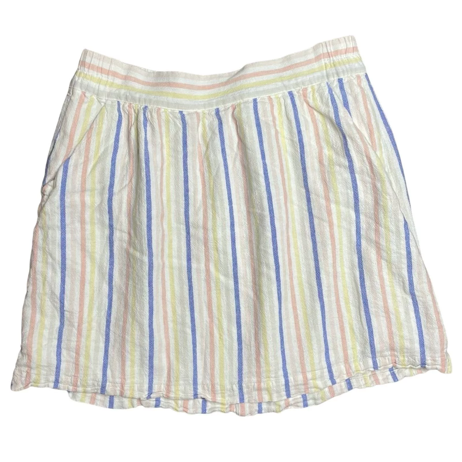 Loft Mini Skirts Loft Lined Blend Striped Skirt White