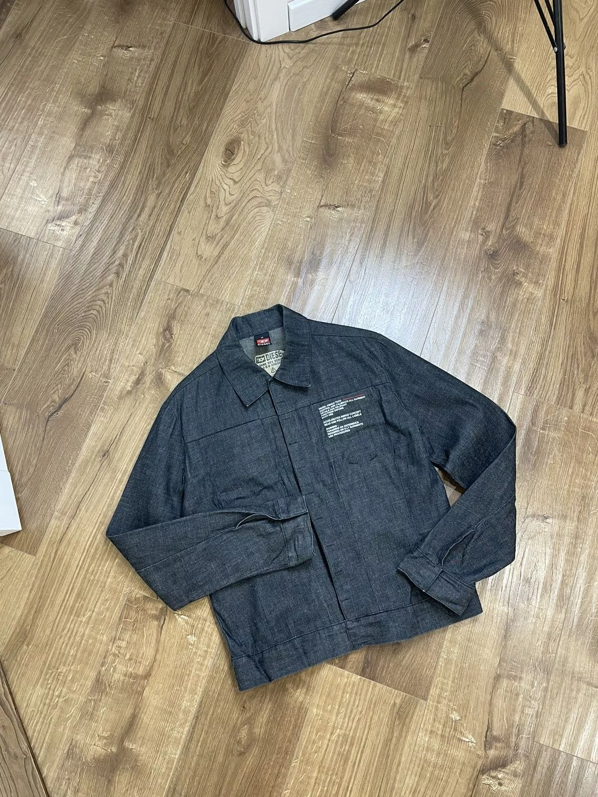 Diesel Denim Jackets Diesel × Japanese Brand × Vintage Vintage 90’s Y2K Style Diesel Garment Jeans Overshirt Jacket Black