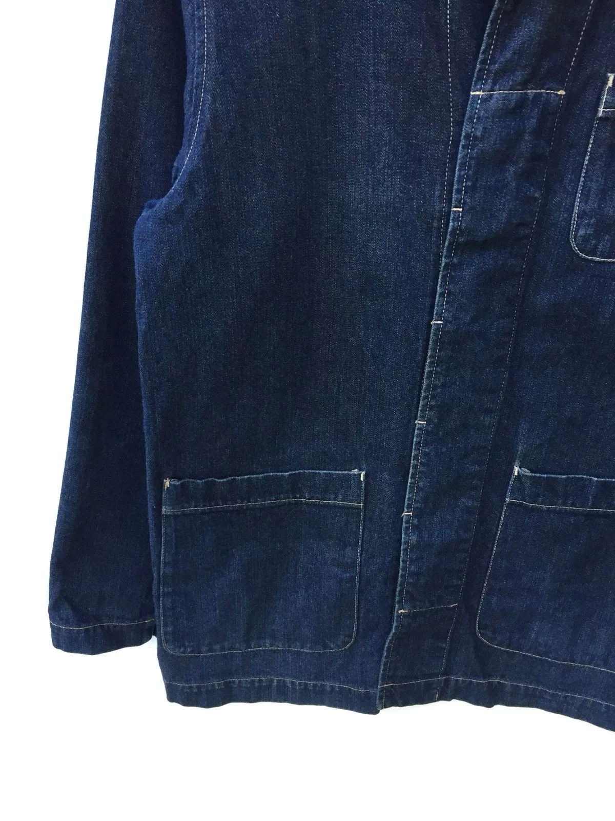 Indigo Denim Jackets Indigo Japanese Brand Expressive Denim Workers Jacket Kapital Style Blue Vintage