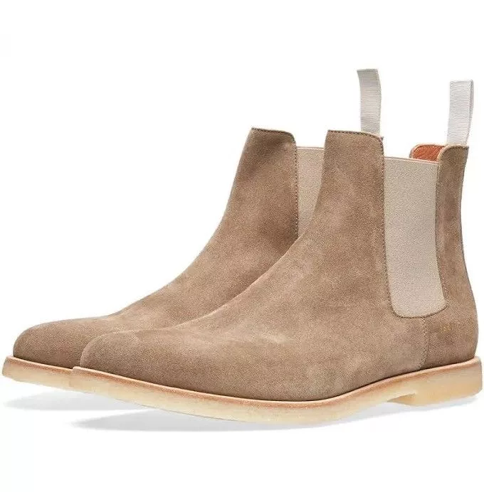 Common Projects Boots Common Projects Suede Chelsea Boots in Taupe sz 42 Brown