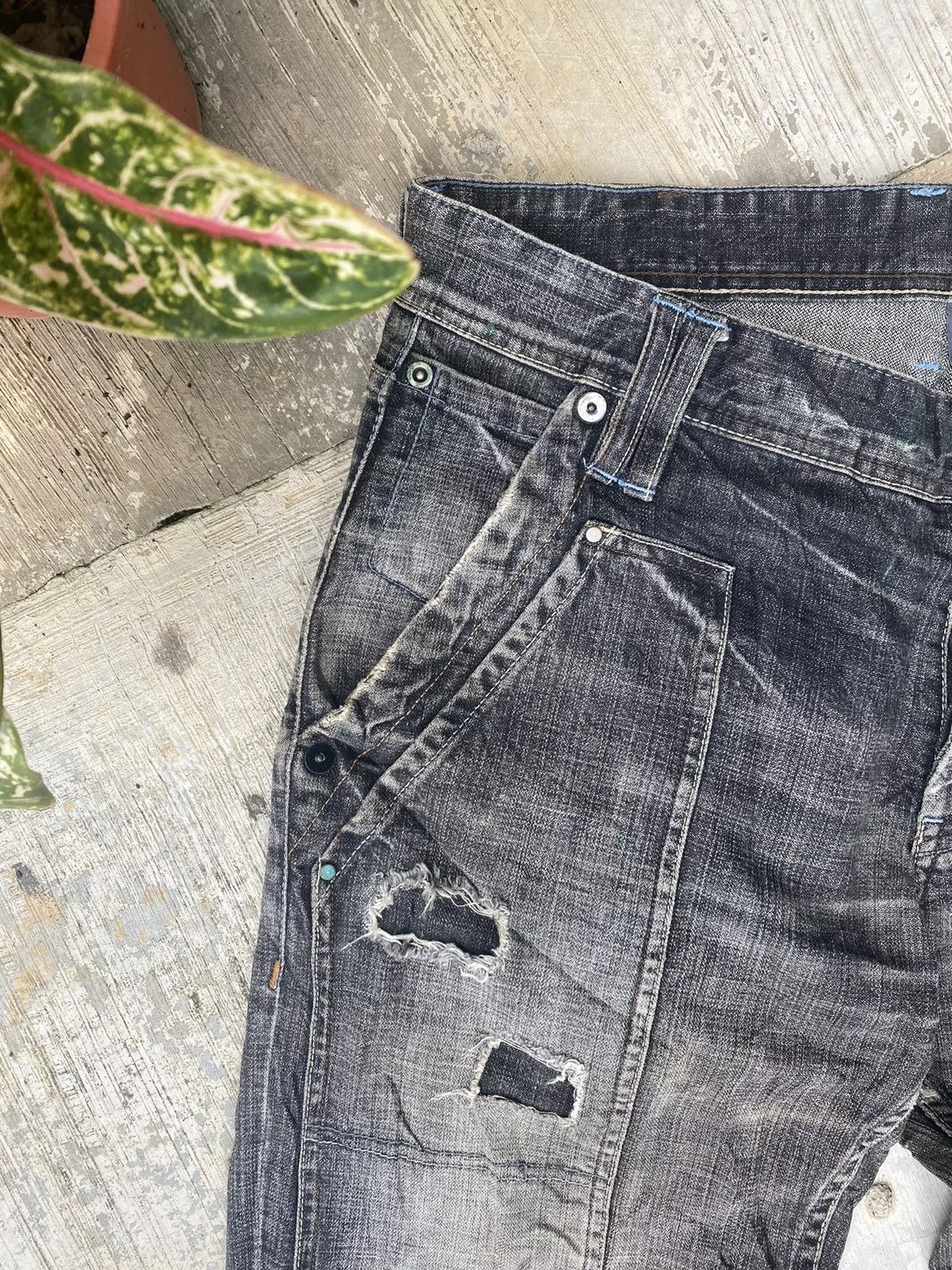 Armani Exchange Denim Armani Exchange × If Six Was Nine Armani Exchange Patchwork Flare Jeans Black