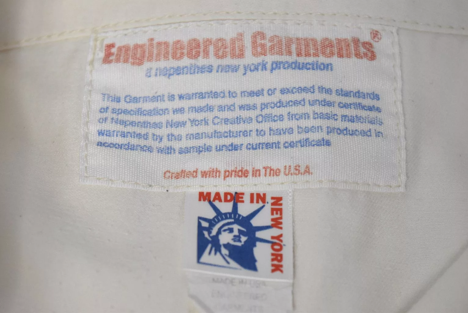 Engineered Garments Shorts Engineered Garments/worker pocket shorts/24162 - 0540 58 White