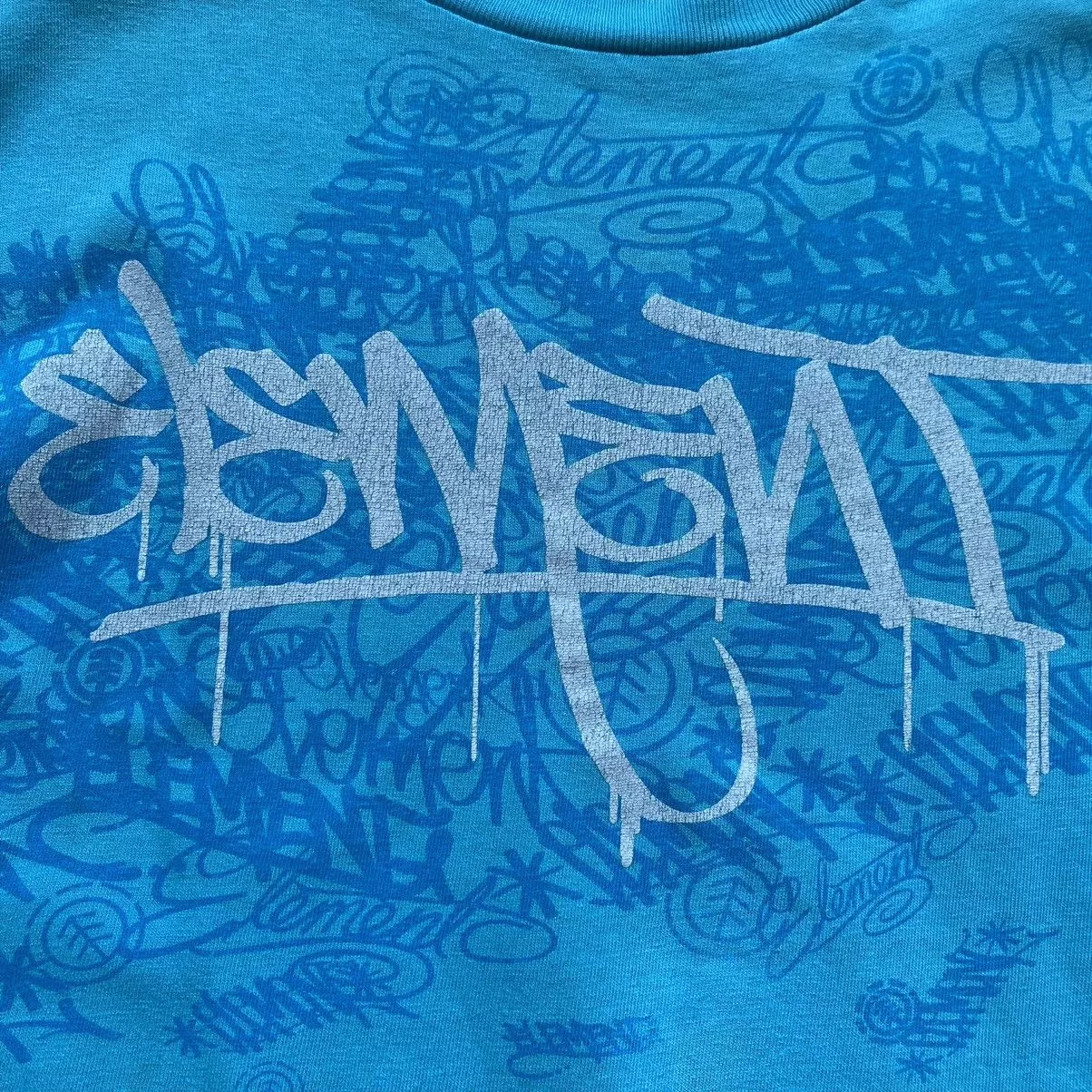 Element Short Sleeve T Shirts Element × Shorty's Skateboards × Vintage ‼️Rare‼️ Vintage Adult Y2K Element SK8 T-shirt Blue
