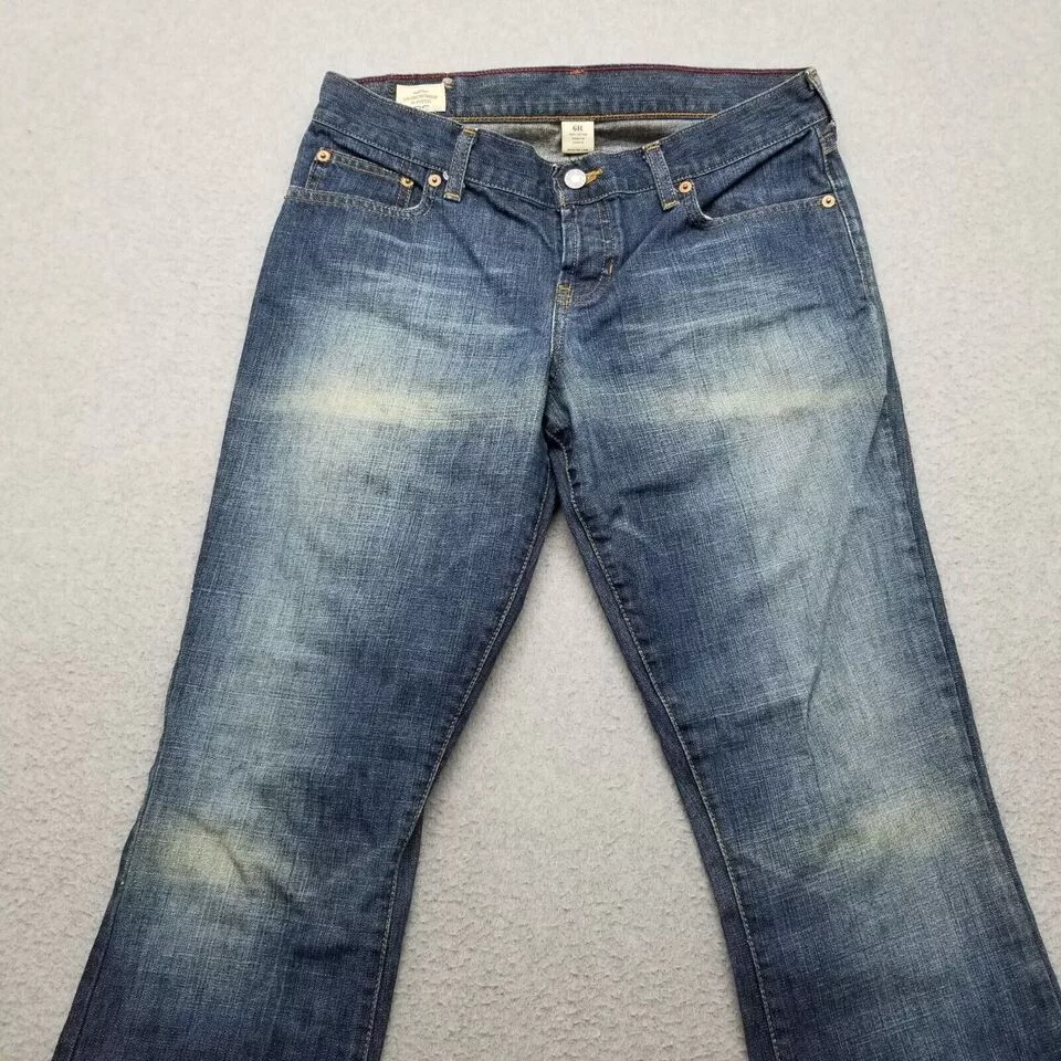 Abercrombie & Fitch Jeans Womens 6 Denim Flared Button 32x31 Blue
