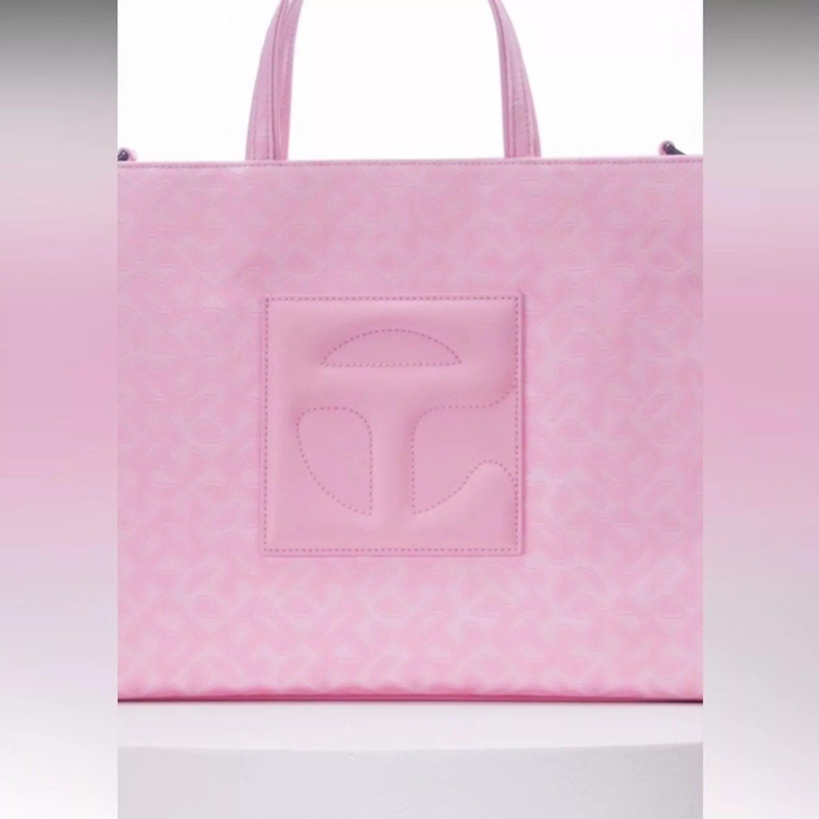 Telfar Tote Bags Telfar NWT pink jacquard Ltd edition medium shopper tote