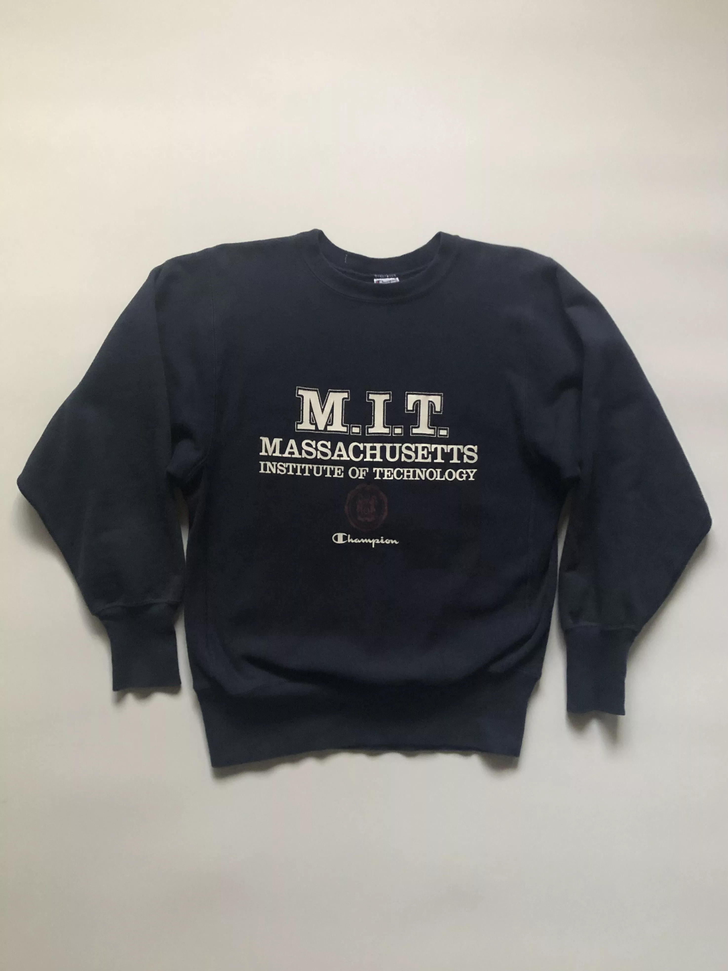 Champion Sweatshirts Hoodies Champion × Vintage Vintage MIT Champion Reverse Weave Sweatshirt Blue