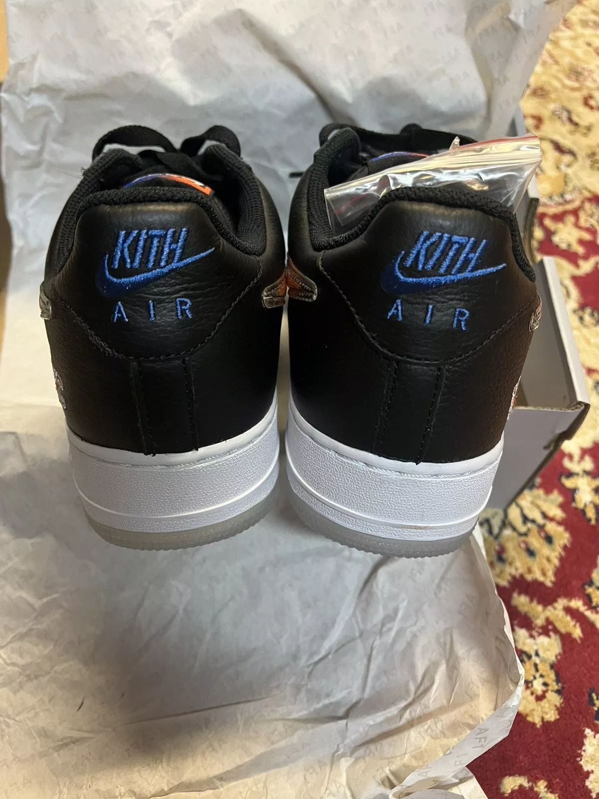 Kith Low Top Sneakers Kith × NBA × Nike Nike Air Force kith one Knicks Black