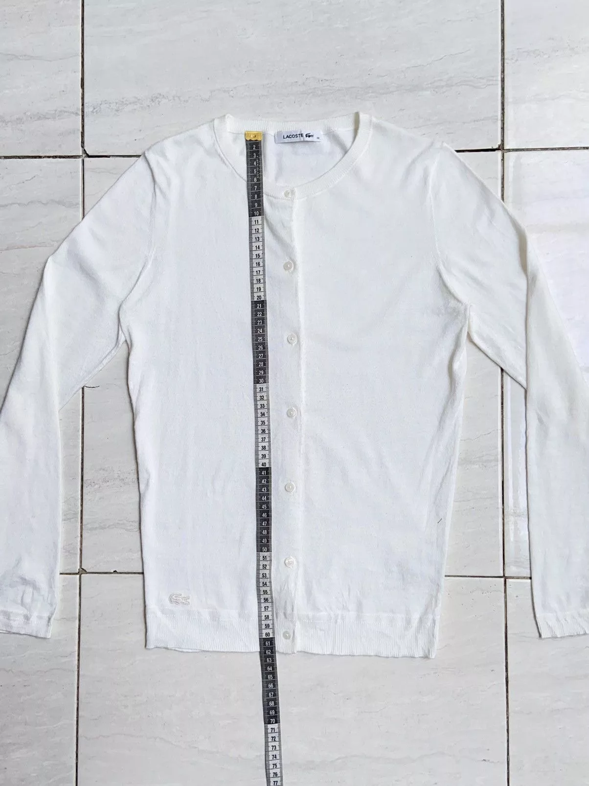 Lacoste Light Jackets LACOSTE White Cardigan