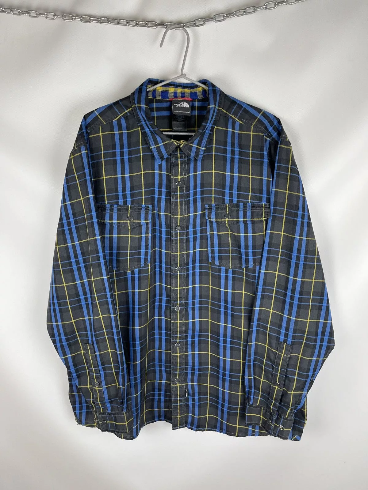 The North Face Shirts Button Ups The North Face blue checkered flannel shirt outdoor Multi Streetwear
