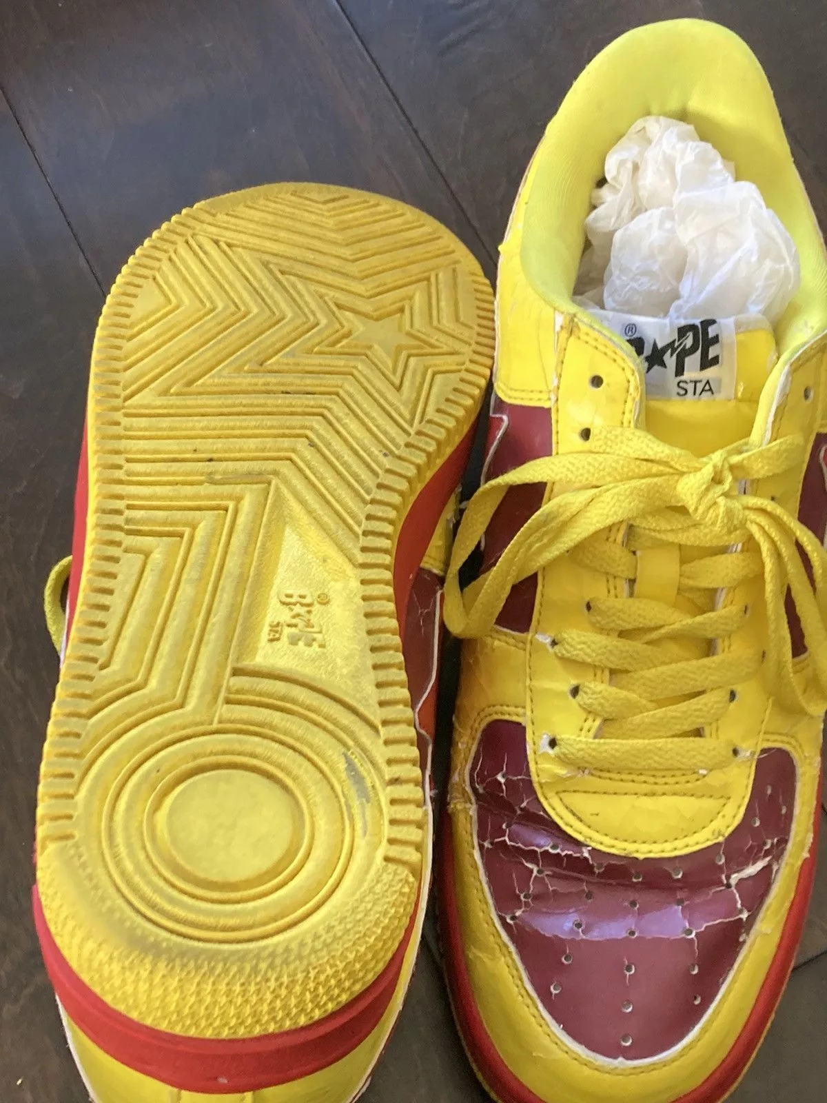 Bape Low Top Sneakers Bapesta Red