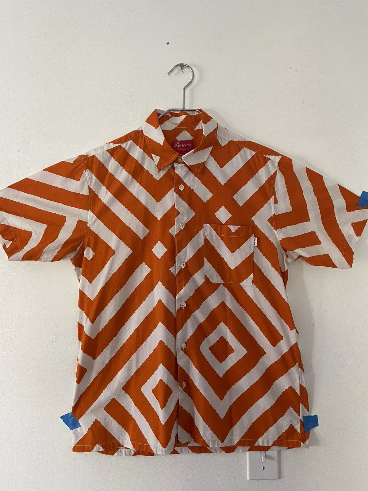 Supreme Shirts Button Ups SUPREME Maze Shirt Orange