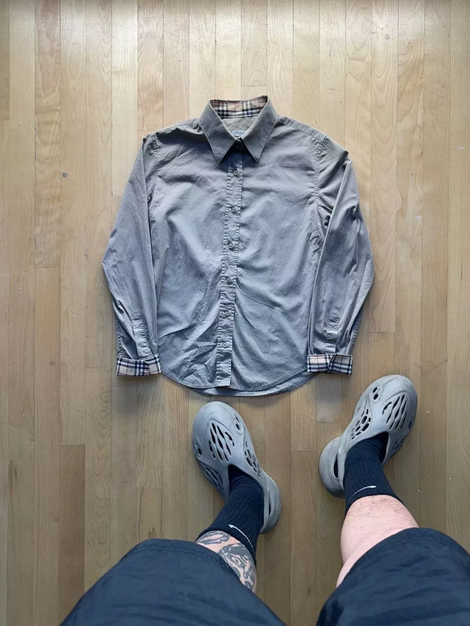 Burberry Shirts Button Ups Burberry × Vintage Rare Vintage Shirt Burberry London Olive Cell 90s Green