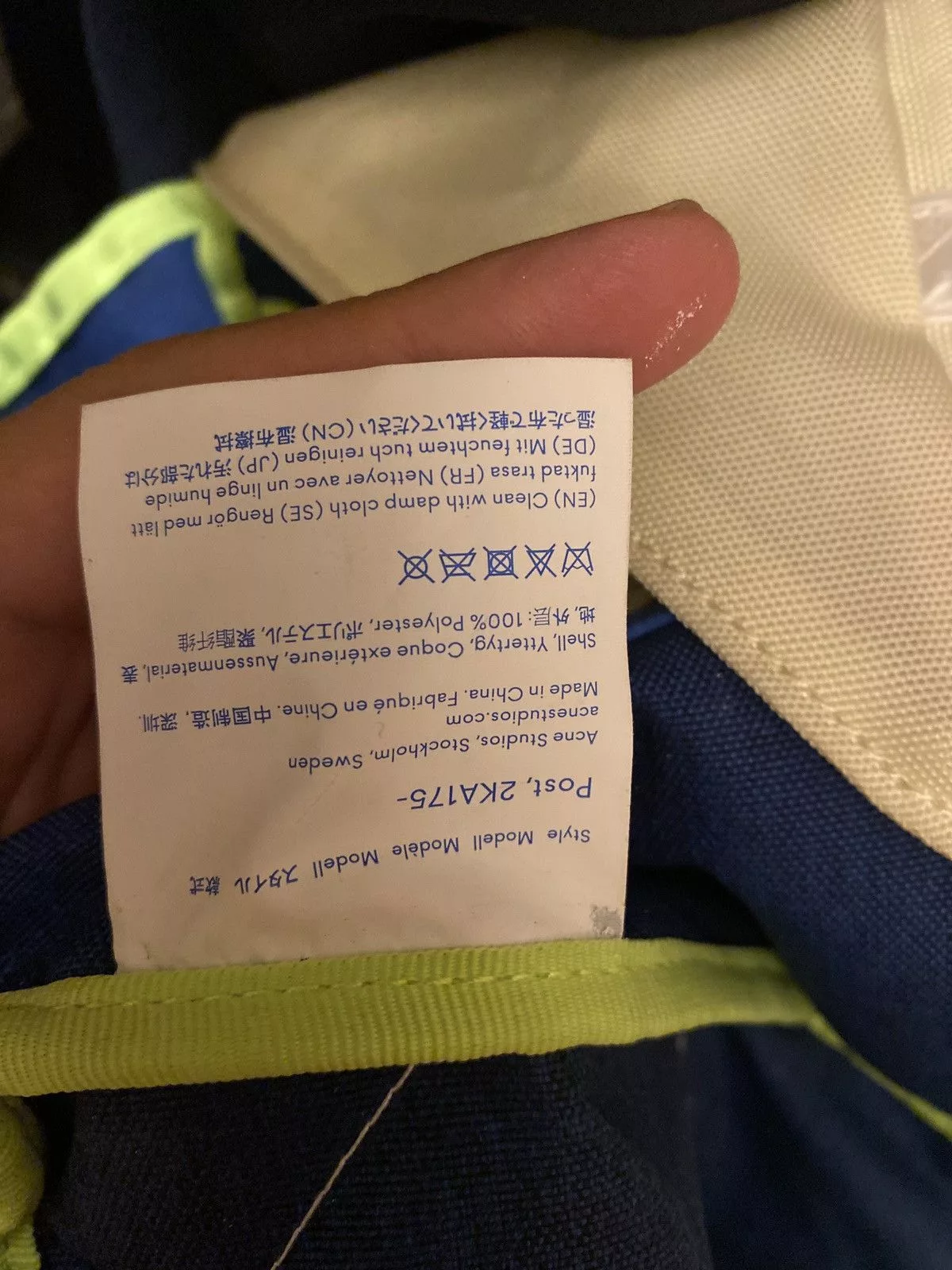 Acne Studios Bags Luggage Acne Studios Post Bag Blue