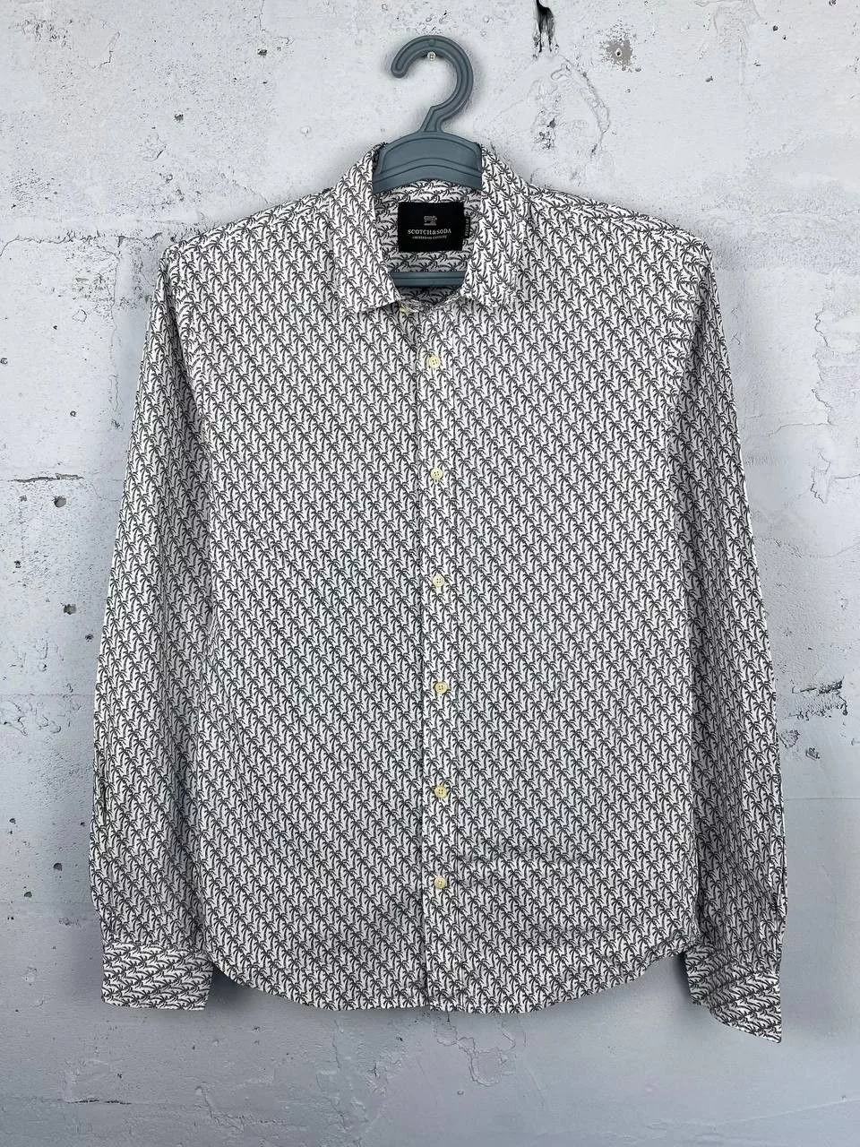 Scotch & Soda Shirts Button Ups Scotch & Soda × Vintage Scotch & Soda Shirt Palm Hawai Long Sleeve Floral Shirt Mens Multi Streetwear