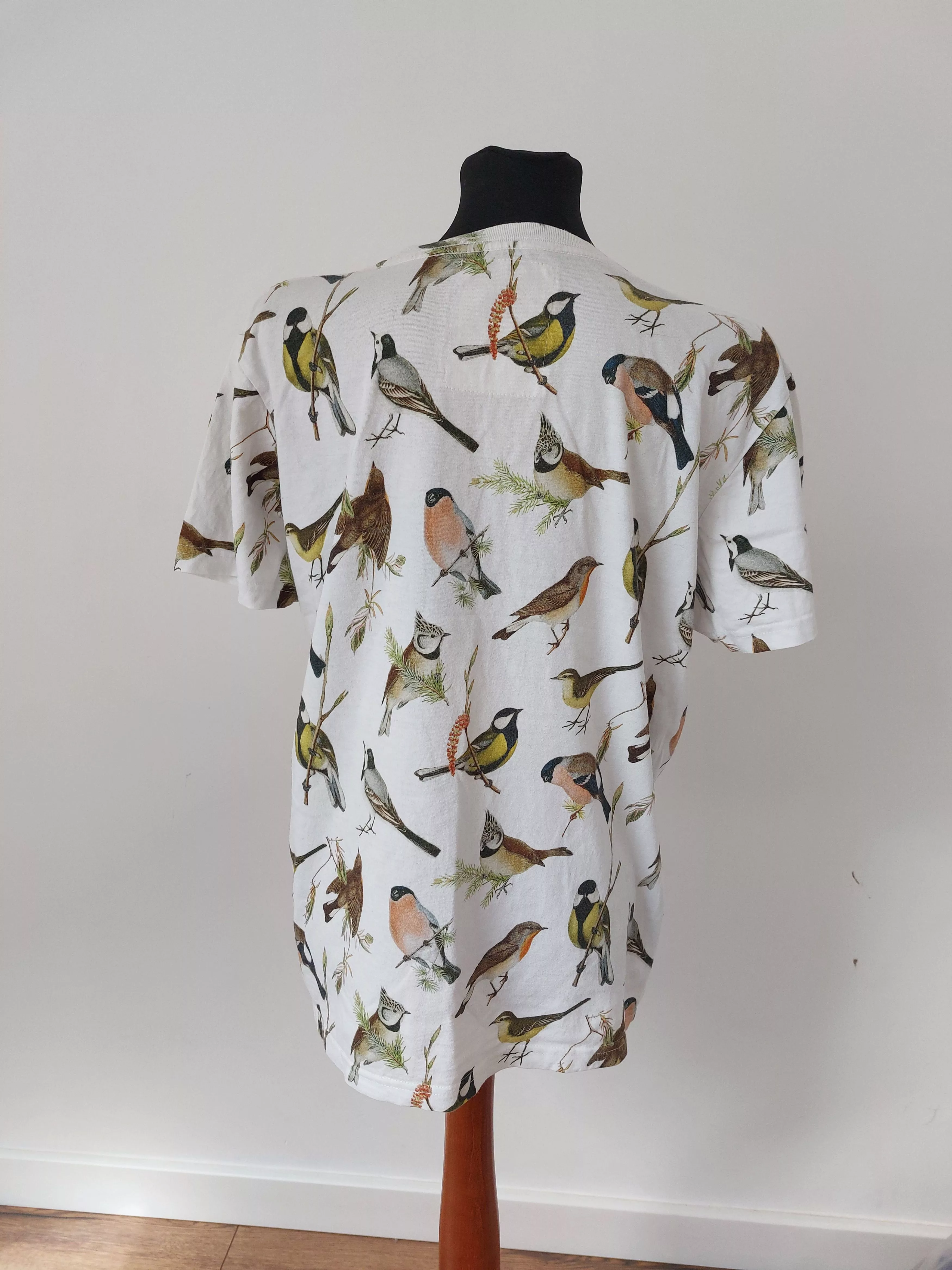 Other Short Sleeve T Shirts Other Dedicated birds T-shirt M organic cotton White Vintage