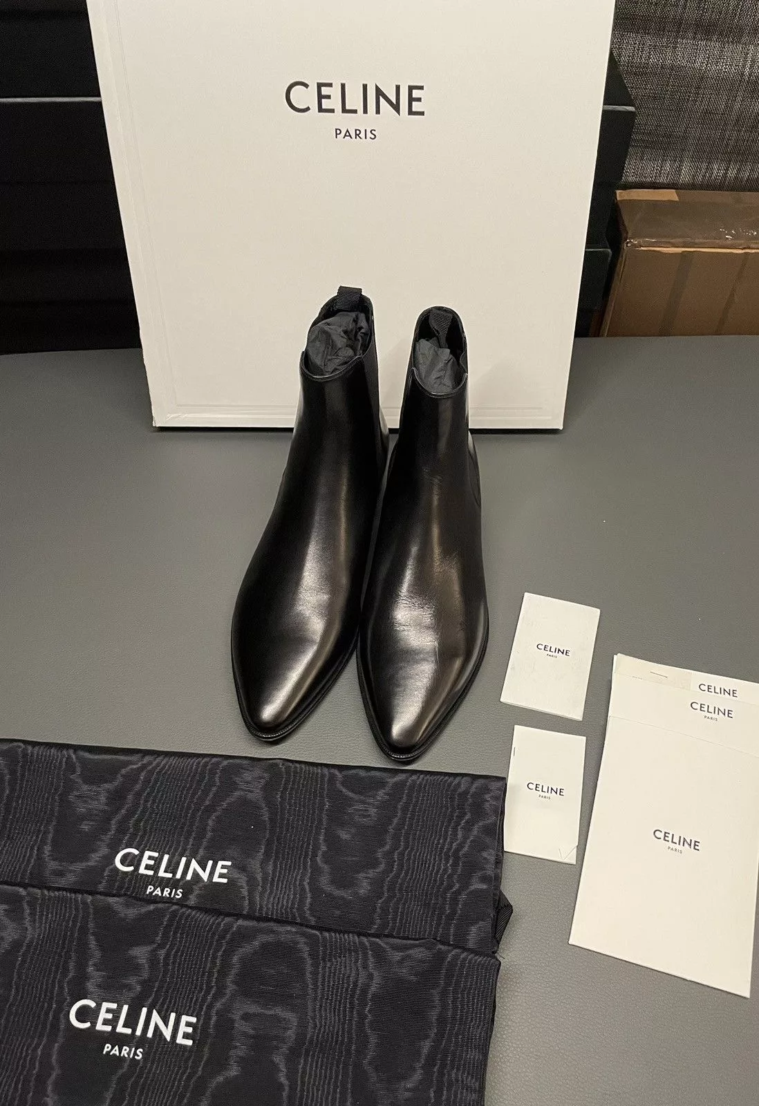 Celine Boots Celine × Hedi Slimane Super Runway Brand NEW Hedi Chelsea Boots Limited Edition Black