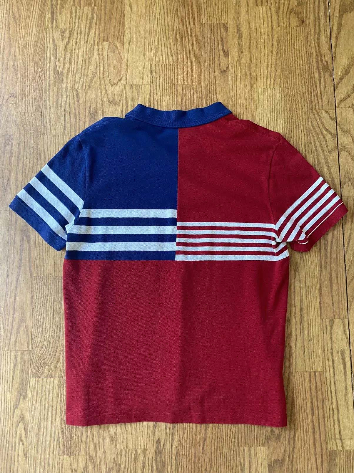 Lacoste Polos Lacoste Striped Pattern Polo Shirt Blue
