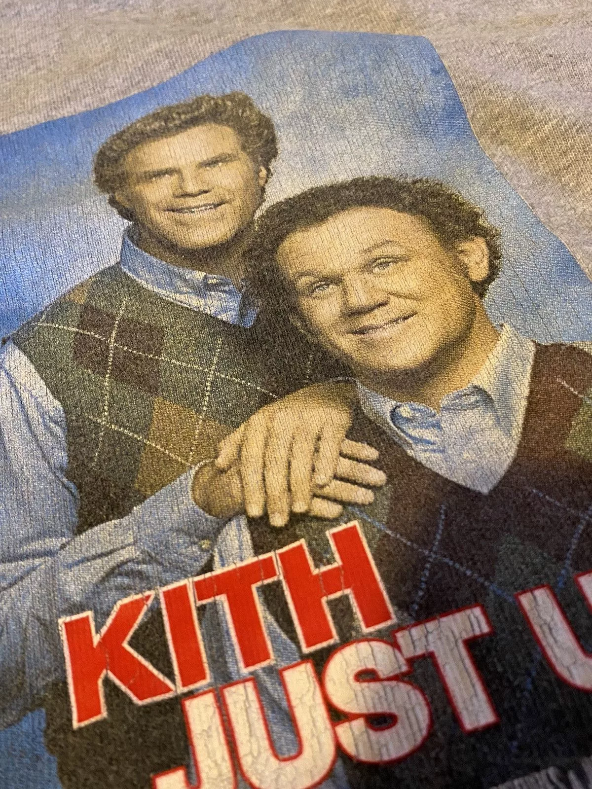 Kith Long Sleeve T Shirts Kith Stepbrothers Just Us L/S Tee Size Medium Good Cond.Rare Gray