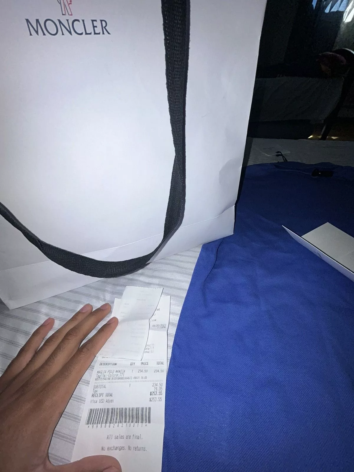 Moncler Polos Moncler Shirt Blue