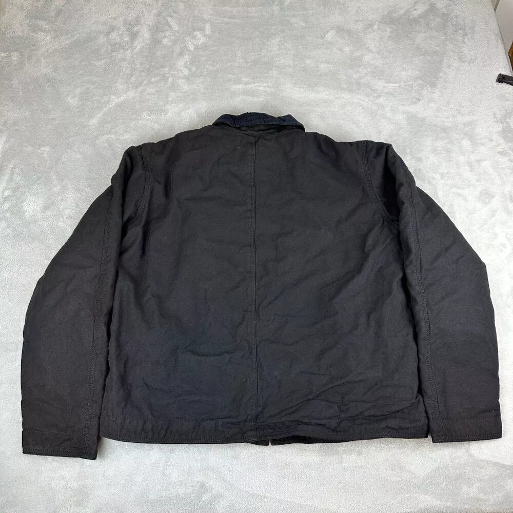 Carhartt Bombers Carhartt Re-work Detroit Black Jacket Navy Blue Collar Men