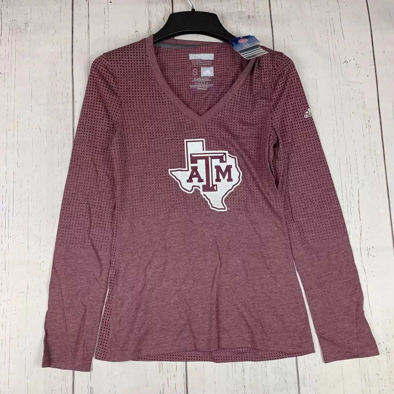 Adidas Sweatshirts Texas A&M Aggies Adidas Aeroknit Small Sweatshirt New Women Red