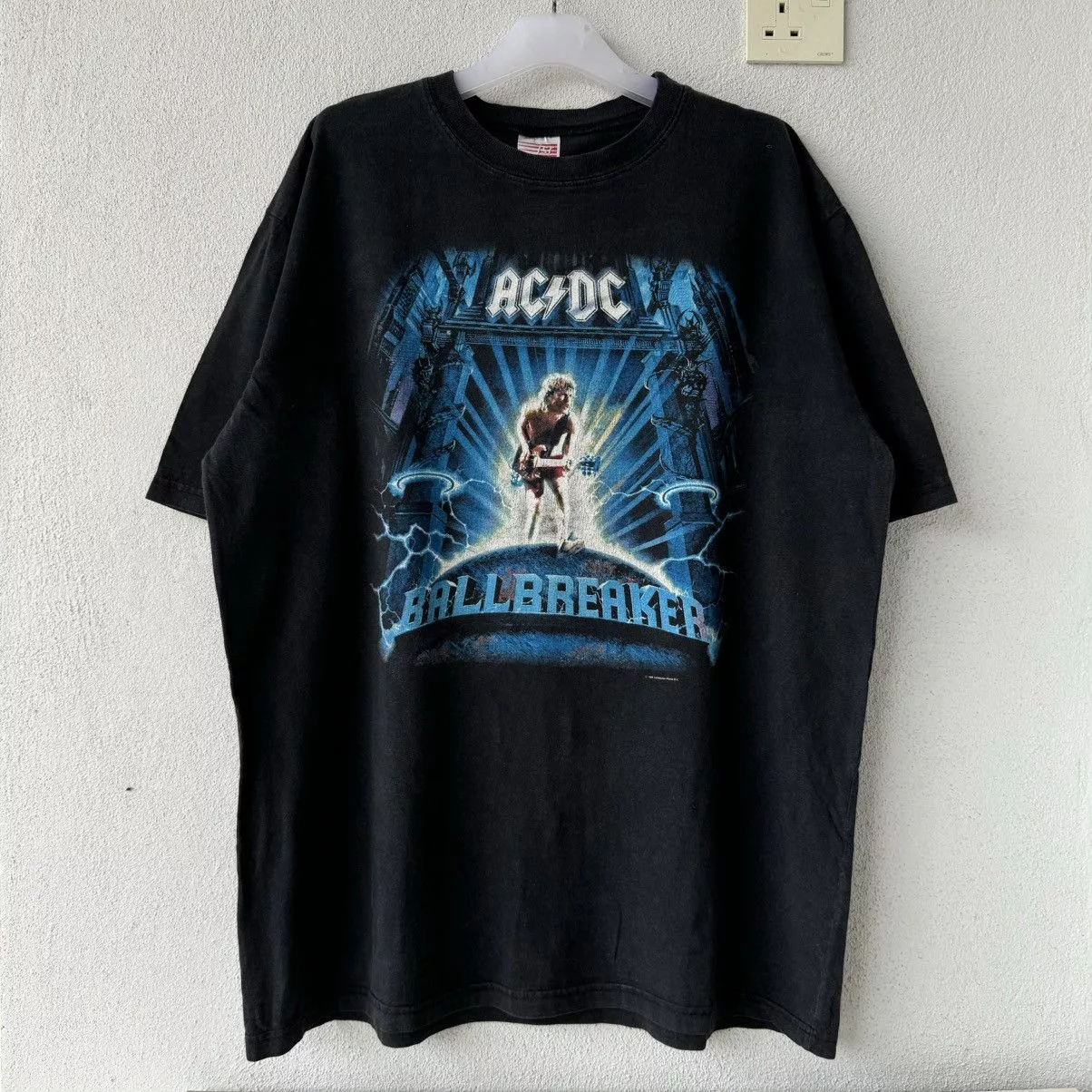AC/DC Short Sleeve T Shirts AC/DC × Band Tees ACDC band t shirt.. BALLBREAKER WORLD TOUR 1996 Black