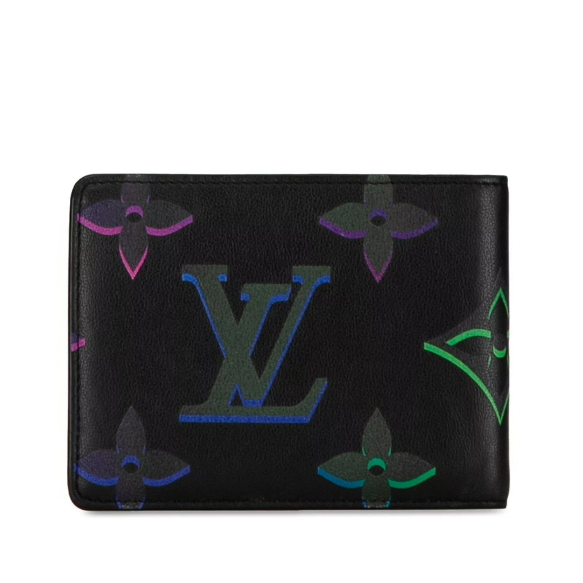 Louis Vuitton Wallets Louis Vuitton Monogram Spotlight Bi-fold Wallet Compact M82297 Noir Black Leather Women's LOUIS VUITTON