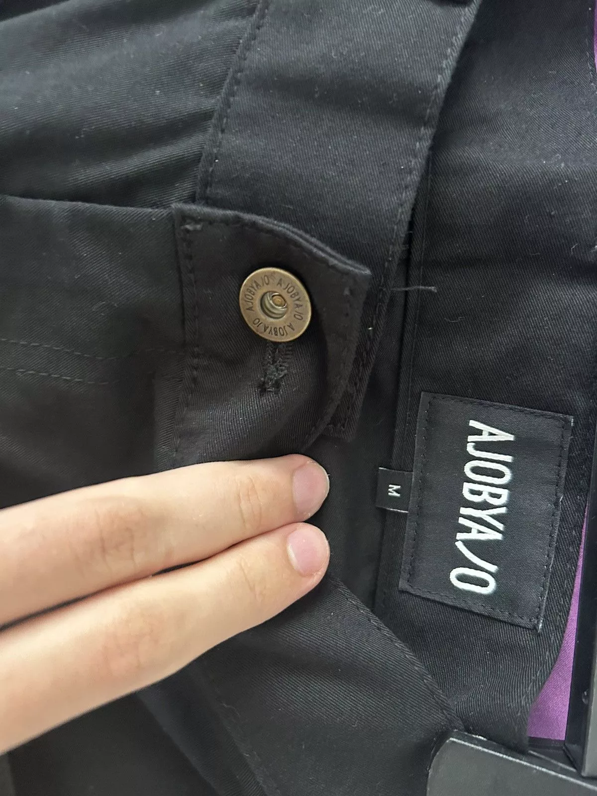 Designer Denim Designer Ajo Taigan graphic cotton pants Black Streetwear